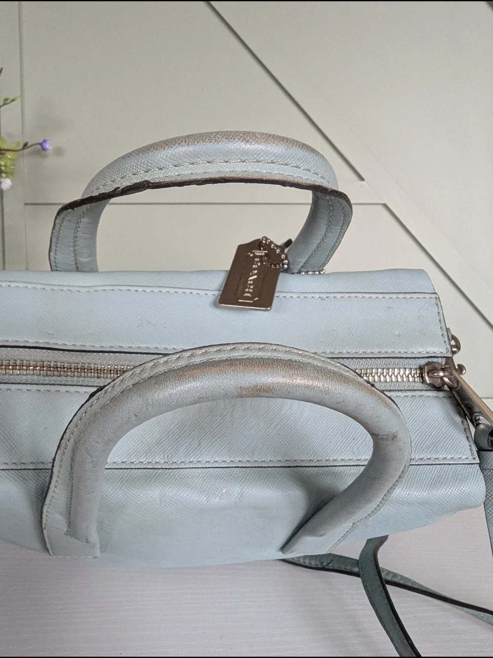 Coach Bleecker Mini Riley Carryall in Saffiano leather,